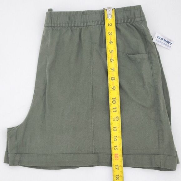 Old Navy Shorts Women Plus Size 3X High Rise Linen Rayon Goblincore Vacation - Picture 6 of 9
